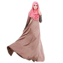 Load image into Gallery viewer, Kaftan Abaya Islamic Muslim Women Long Sleeve Elegant Maxi Cocktail Long Dresses 3 Colors T6