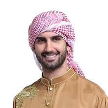 Load image into Gallery viewer, Solid Color Men Adjustable Muslim Arabia Middle East Headband Cap Arabian Front Scarf Fashion Hijab T6
